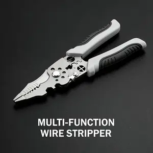 2026 New Multifunctional 9 in 1 Wire Stripper Tool Professional Electric Cable Cutter Crimper Pliers Wire Stripping Crimping Splitting Winding All in One Electrical Tool