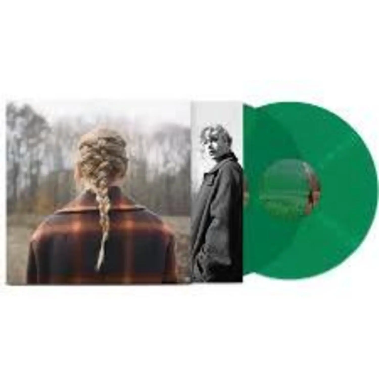 Taylor Swift - Evermore Explicit Deluxe Edition Vinyl LP Record, Green Colored Vinyl, Bonus Tracks