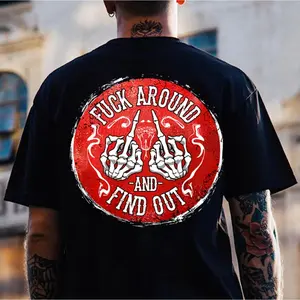 F*K Around And Find Out Bone Hand Print Men's T Shirt, Streetwear Hoodie, Dark Asthetic Sweatshirt, Unisex Sweater Pullover Tee