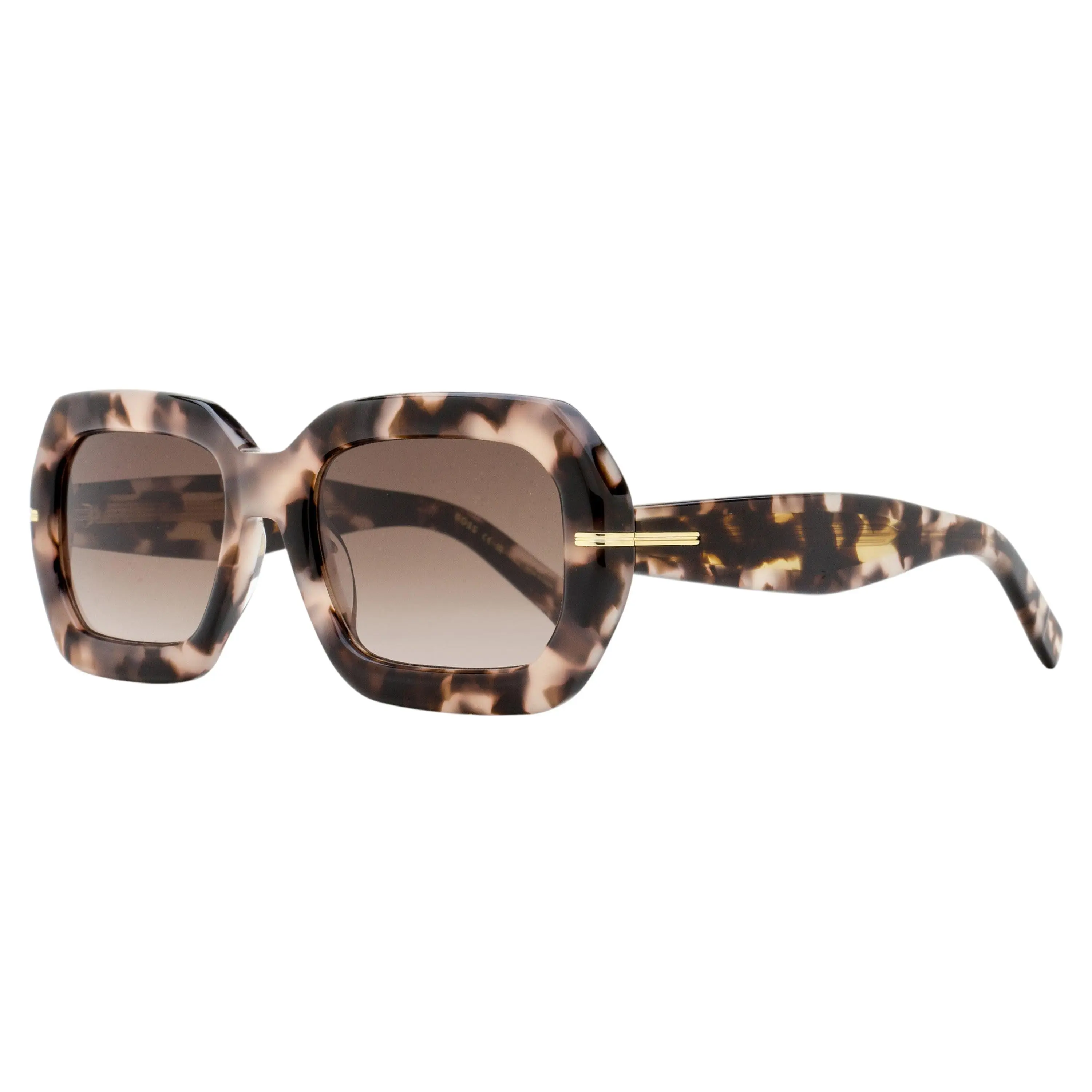 Boss Faceted Geometric Sunglasses B1732GS HT8HA Pink Havana 54mm