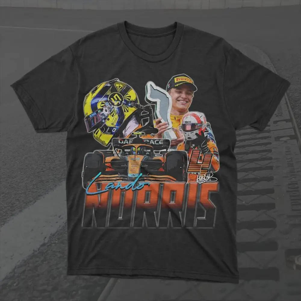 Lando Norris Formula 1 Racing Graphic T-Shirt, 2023 F1 Racing Shirt, Motorsport Clothing F1, McLaren F1 Bootleg T-Shirt, LN4 Shirt