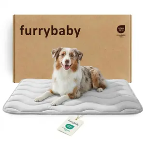 furrybaby Dog Cooling Mat for Large Dogs, 30"x20" Self Cooling Pet Cooling Mat for Dogs & Cats, QMAX>0.5, Thickened Cool Fiber, Cooling pad for Dog Bed, Durable Portable Indoor/Outdoor Summer,Blue