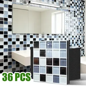 36PCS-Self-Adhesive Wall Sticker for Mediterranean Style.Waterproof and oil resistant kitchen stickers, bathroom wallpaper, Peel and Stick Wallpaper Designs.peel and stick
