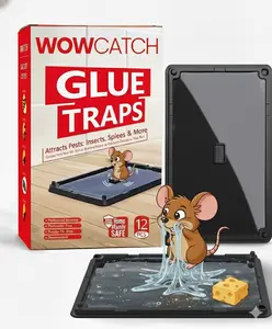 WowCatch Non-Toxic Sticky Glue Traps – Heavy-Duty Pest Control Boards for Crawling Insects & Household Pests, Pet-Safe Indoor Use