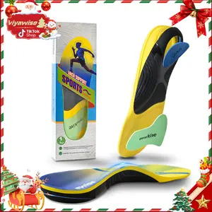 Viyawise Comfortable Shock-absorbing Insoles for Standing All Day, High Arch Support Orthotic Shoe Inserts Relief Plantar Fasciitis, Flat Feet, Achilles Tendonitis - Women Men Walk Cloud Step Gel Insoles