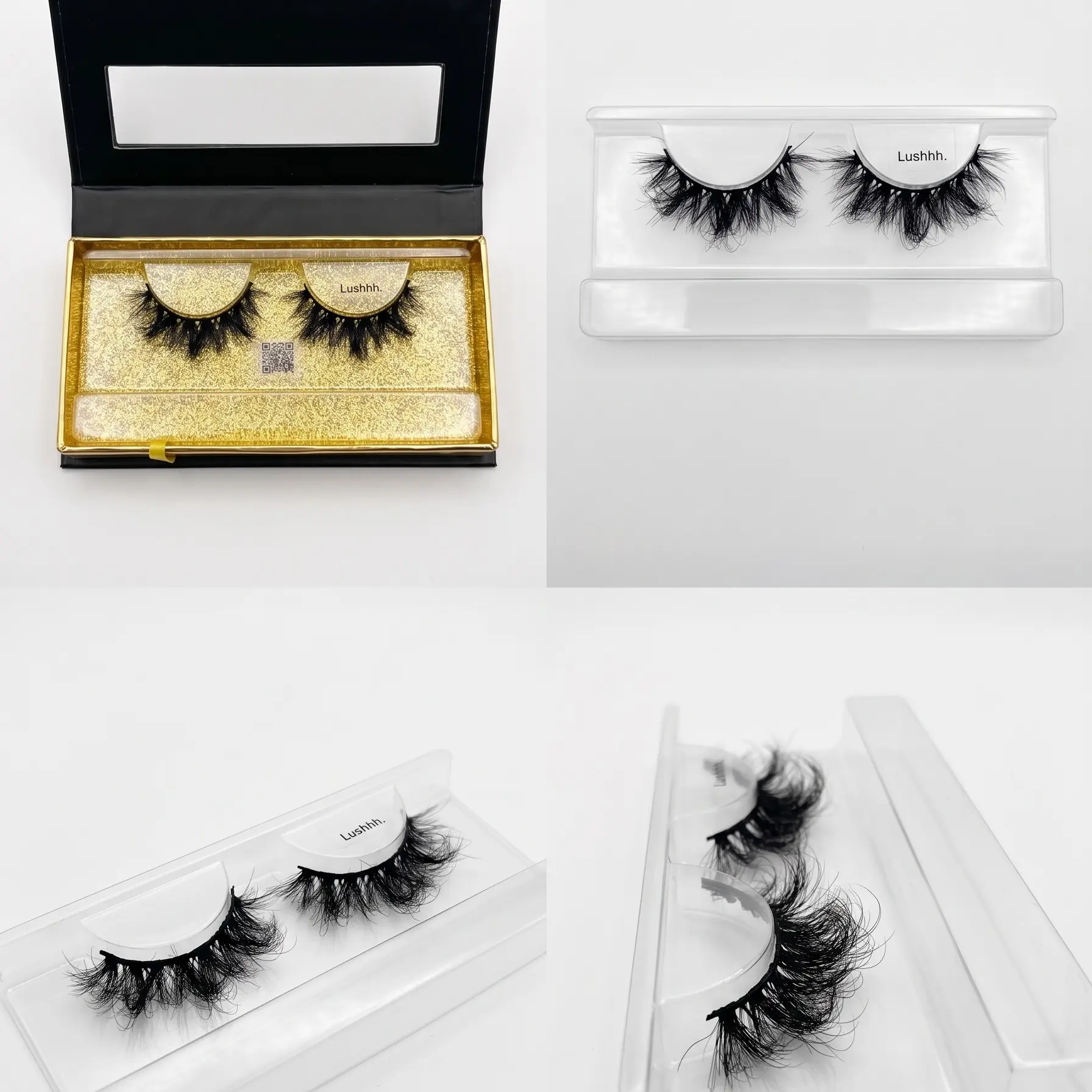 15mm 3D False Eyelashes - Single Pair Strip Type, Multi-Layered Wispy Lushhh Full Volume Natural Fluffy Curly Glitter Cruelty-Free Cotton Band Cosmetic Full-Glam Lash Extensions, Vanity Makeup Beauty Product