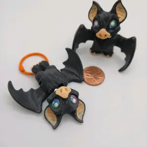 Vampire Bat Fidget and key chain decor. Spooky Gothic Decoration 3d print desktop MatMire Makes animal figurine