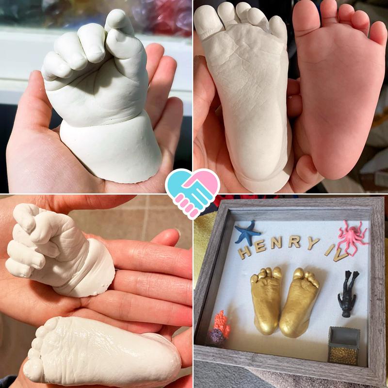 Luna Bean Baby Hand and Foot Casting Kit 2pc – Perfect Gift for New Parents, Baby Showers, Nursery Décor and Maternity