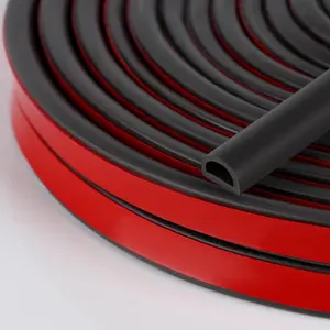 Weather Stripping Door Seal, 20FT Self Adhesive D-Shaped Door Weather Stripping for Door Frame&Window Seal