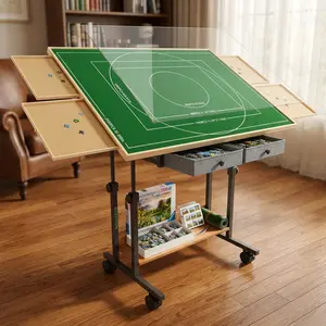 BACEKOLL Rolling Puzzle Table for Adults – Adjustable Tilting Board with Drawers & Cover, Fits 1500–2000 Pieces