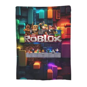 Soft Funny Throw Blanket Roblox Blanket Cozy Lightweight Plush Portable Cover Blanket for Sofa,Warm Gift for Birthday,Christmas,Multiple Blankets