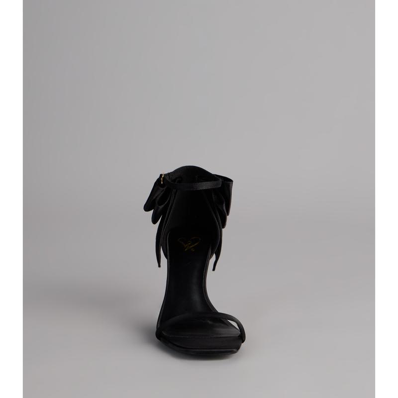 Sweet Finish Satin Bow Heels