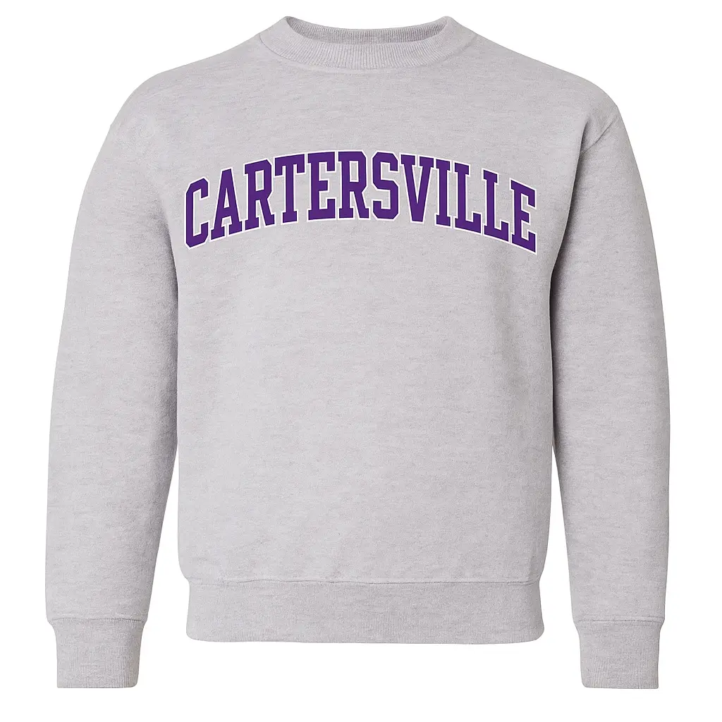Women's Soft Round Neck Fleece Sweatshirt - Casual Everyday 1-Piece Tops, Comfortable Cartersville Classic Crewneck