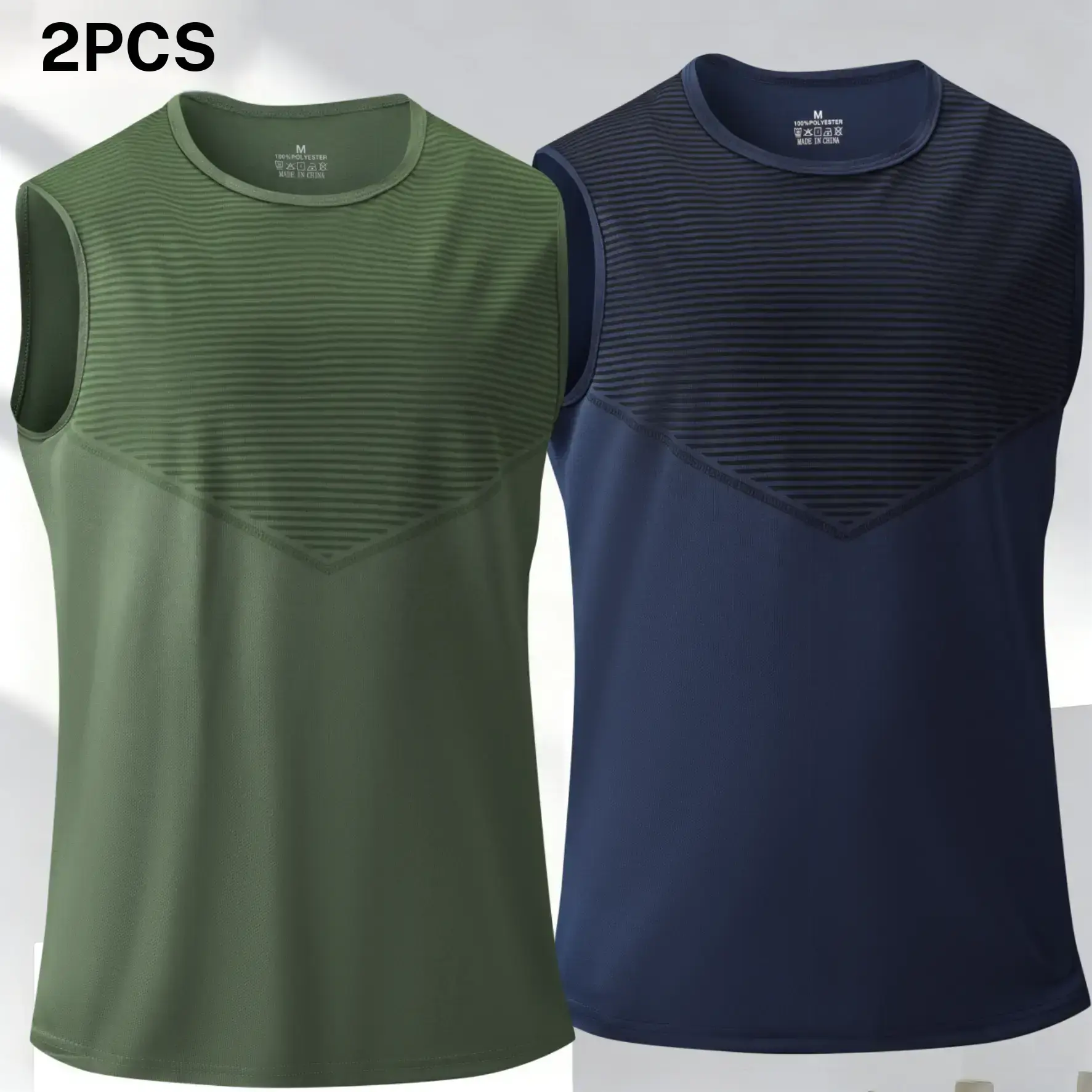 Men's Yoga Sports Vest, Casual Striped Patchwork Layering Tank Top, Quick-Dry Breathable Sports Clothing for Workouts, Sporty Cami Top, Yoga Gym Activewear