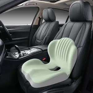 Memory Foam Car Seat Cushion, Breathable Backrest Pillow, Relieves Waist Pain, Suitable for Cars, Trucks, Office, Dormitory