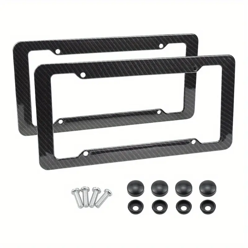 High Quality Carbon Fiber Texture Universal US/Canada Standard Size License Plate Frame - Auto Parts High Quality Carbon Fiber Texture Universal US/Canada Standard Size License Plate Frame - Auto Parts