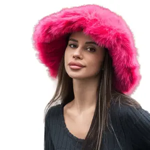 The Love Fur Hat Collection - Faux Fur Bucket Hat Winter Accessory for Women