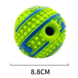 Spiky Dog Ball 3.46 Inch Shake and Giggle Ball for Puppy Toys, Interactive Ball, Squeaks to Get Attention When Shaking, Dog Self-Play Toy for Training Fetch Dog Gifts