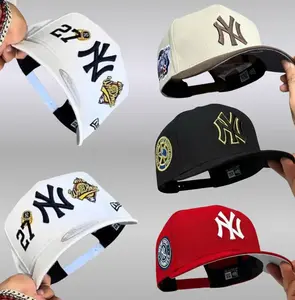 New Era MLB New York Yankees 9FIFTY Snapback Hat, Flat Brim High Crown Design, Premium Cotton Fabric, Raised Embroidered Logo, Adjustable Snapback Hat for Men Women, Urban Streetwear Cap, Gorras Urbanas