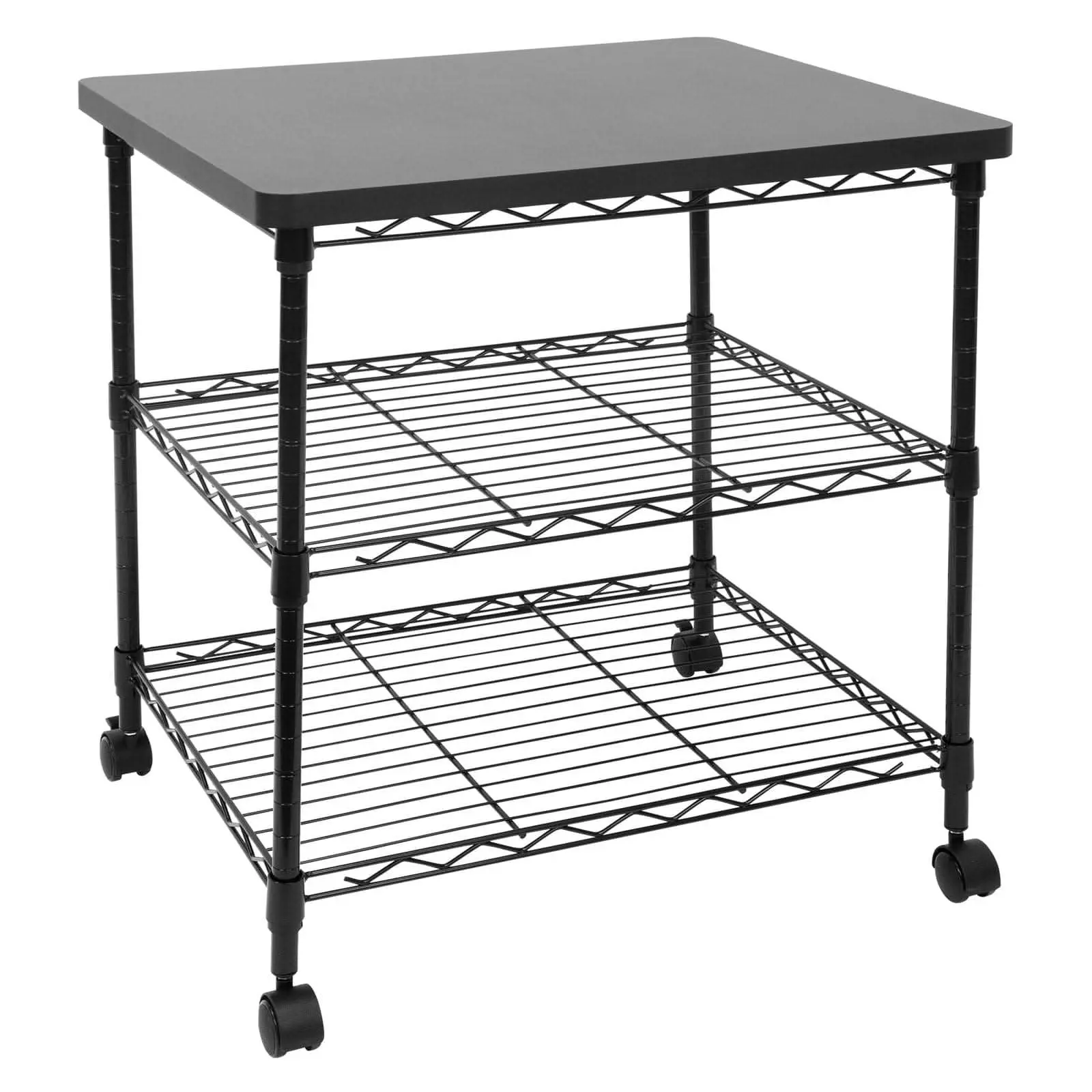 Three-Tier Large Printer Cart with Wheels