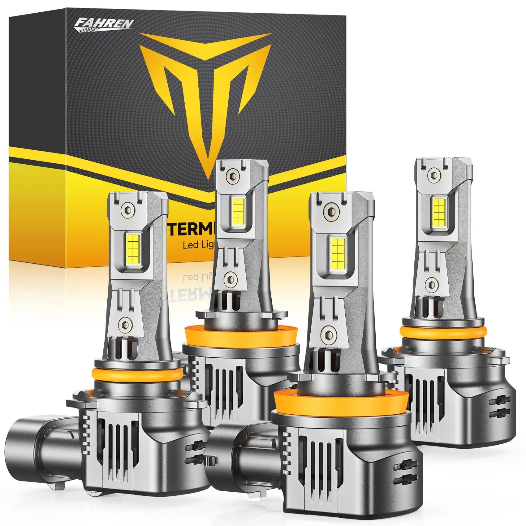 FAHREN 9005 H11 Fog Light Bulbs Combo & H8 HB3 Combo Light Bulbs – 100,000LM,1000% 6500K Cool White
