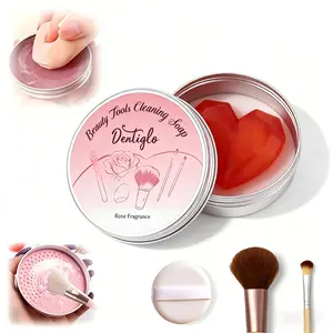 Makeup Brush Cleaner Soap – Deep Clean Wash Bar for Brushes & Sponges | Easy Rinse, Fresh Scent, No Residue Makeup Tool Cleaner Makeup brush cleaner Essential gifts for Mother's Day outdoorfun