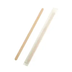 Packnwood 210SPATBE Individually Wrapped Wooden Coffee Stirrer