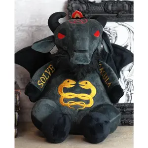 Sabbatic Goat Baphomet With Caduceus Serpents Luxe Soft Plush Toy Doll 9"H