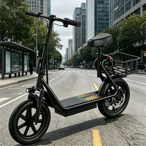 48V 22.5Ah Electric Scooter – 22MPH Top Speed, 21-27 Miles Range, Rear Storage Basket, for Daily Commuting
