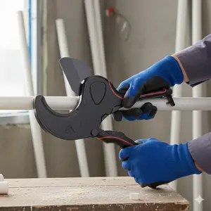 Professional PVC Pipe Cutter Kit with SK5 Steel Blades for Quick Cuts. Ideal for PPR, PEX, and Plastic Pipes. Non-Slip Handle, Durable for Plumbing Repairs, Construction, and DIY. Wear-Resistant, Rust-Proof Tool.