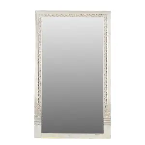 Farmhouse Style Antique Door Frame Repurposed 71 in. Tall Full Mirror