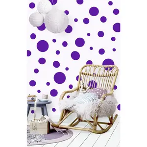 Polka Dot Wall Decals (63) Purple Wall Dots