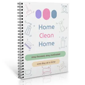 Cleaning Planner Notebook, 1 Piece Daily/Weekly Planner Notebook, Spiral Bound Planner, Wall Planner, Household Cleaning Planner, Personal Organizer for Home, Office Stationery & Supplies