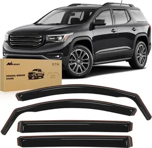 Nilight Weatherproof Car Rain Guards - 4-Piece Custom-Fit Chrome Trim Vent Visors, Exterior Auto Parts Accessories for 2020-2023 Outback Vehicles, Car Accessories