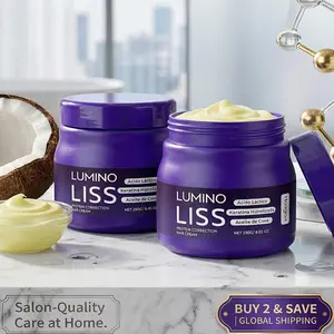 Protein-based hair straightening cream: | Instant Frizz Control & Mirror Shine Repair Mask for Dry, Damaged Hair