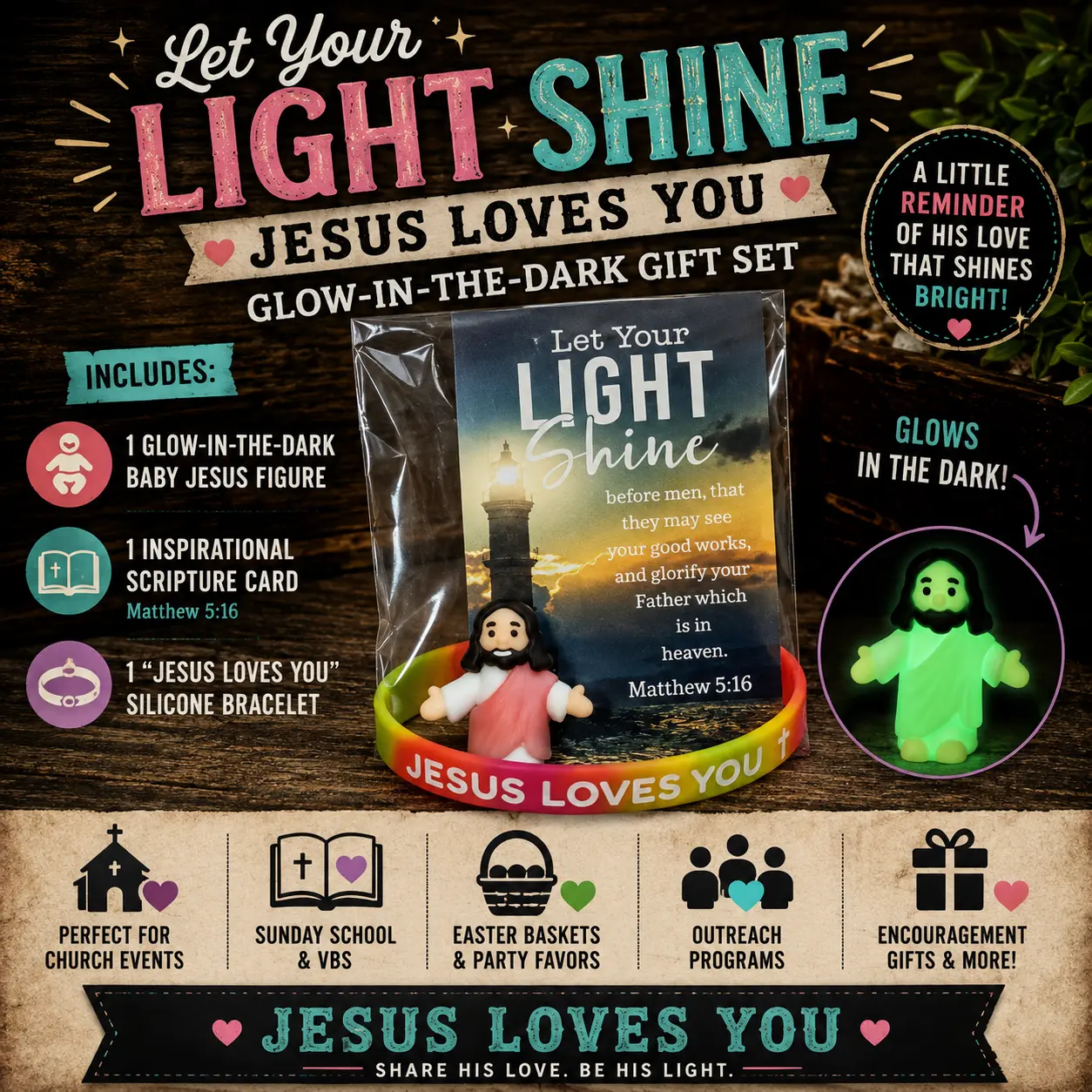 Jesus Loves You Glow Set