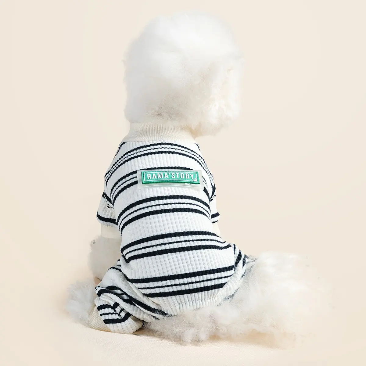 Striped Cute Pet Home Clothes, Four-Legged Dog & Cat Puppy Clothing, Teddy Bichon Pomeranian Yorkie Poodle Small Dogs Wear Outfits