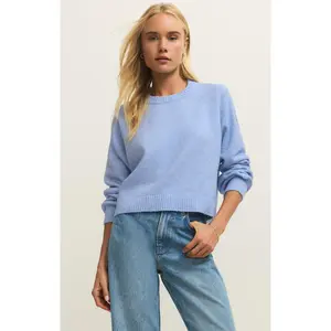 Z Supply Coming Up Cozy Sweater in Blue Light