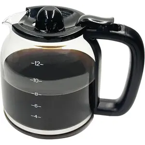 12 CUP Replacement Glass Carafe Pot ONLY Compatible with Ninja Coffee Maker CE251 CE250 CE200 CE200C CE201 CE201C series, Ninja Carafe Replacement Part No. # XGLSLID200