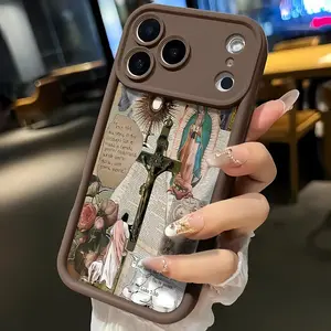 Mary ofthe Cross Soft&Flexible TPU Silicone Phone Case For iPhone 17 Pro Max AIR 16 15 14 13 12 11 Plus XSMAX Cases Durable|Shockproof|Full Camera Protection|Anti-Scratch|Anti-Fingerprint|Slim Fit|Gift For Girlfriend/Men/Women