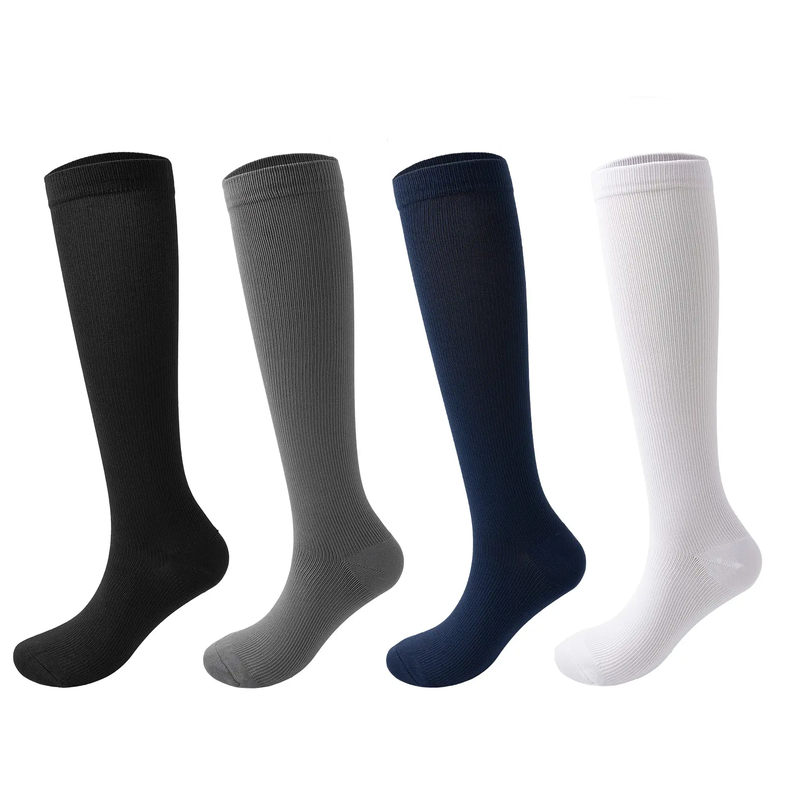 Women's Compression Socks - Sheyeah 4-Pack Mid-Calf Compressive Socks for Running, Travel, Circulation Support, Compression Socks Women