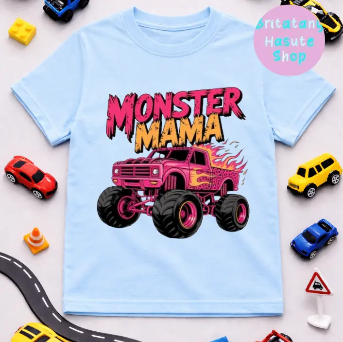 YOUTH & ADULT Groovy Monster Truck Mama Tee, Gift for Monster Lover, Monster Truck Shirt, Funny Monster Mama T-Shirt, Funny Truck Mama Tee