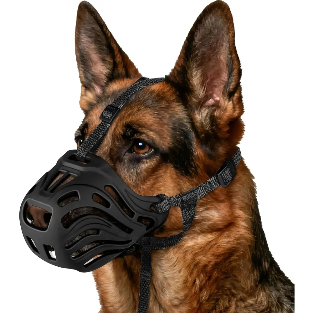 Adjustable Soft Breathable Chew-Resistant Dog Basket Muzzle - Prevents Bite, Discourages Chewing for Dogs