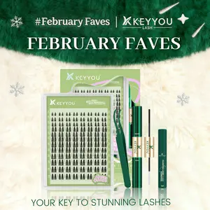 KEYYOU Angle A09 Lash Clusters  Invisible Band Waterproof Long-Lasting Lashes for Natural Voluminous Look Easy Application Ideal for Daily Wear and Special Occasions TikTok Shop FebruaryFaves