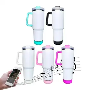 Bluetooth Speaker Stainless Steel Water Cup 40oz Drinkware Flasks
