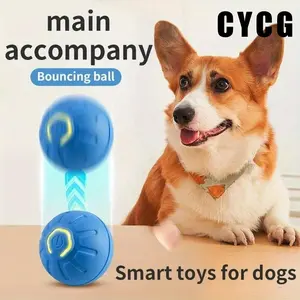 Rechargeable Interactive Gravity Bounce Ball, Automatic Rolling Smart Pet Toy for Cats Dogs, Durable Plastic Material, Self-Entertainment Dog Ball, Interactive Training Ball