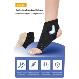 Professional Adult Ankle Support Brace, Anti-Sprain Ankle Stabilizer with Cross Wrapping Straps, Cool Breathable Fabric & Silicone Anti-Slip Pads, Ankle Protector for Sports Injury Recovery & Stability