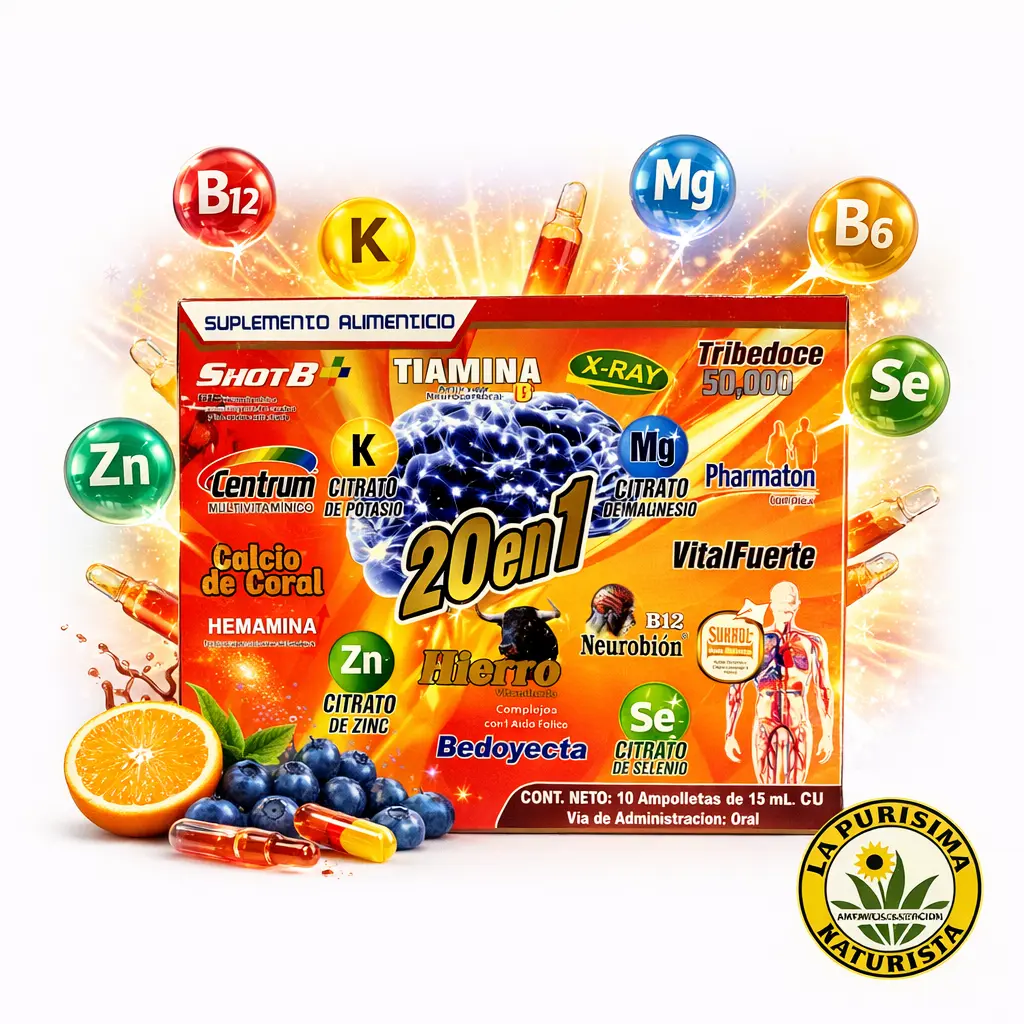 20 en 1 Ampolletas 15 ml