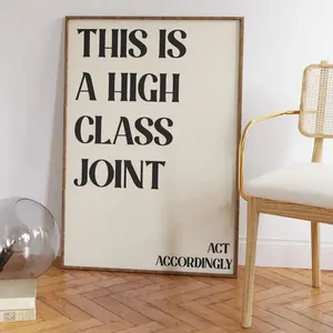 This is a High Class Joint Print Bedroom Wall Art,Funny Dorm Quote Unframe Poster Trendy Living Room Print Neutral Cute Apartment Modern Decor Canvas Print wall  decor(Poster only (unframed)) wall decor