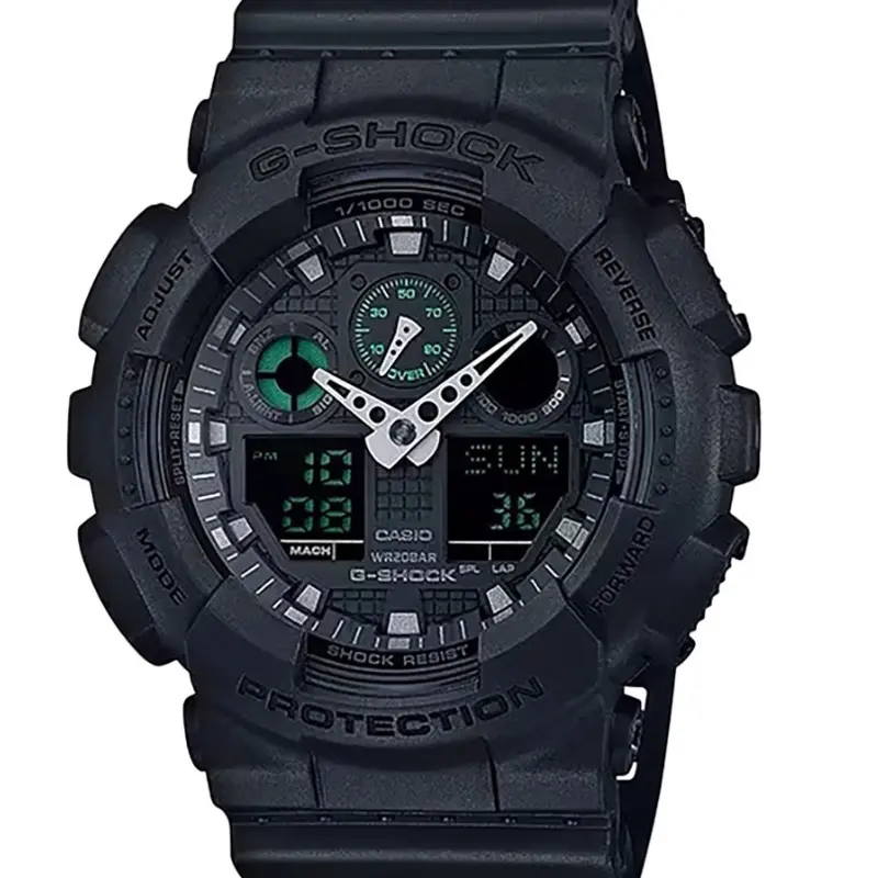 CASIO G-Shock GA100MB1ACR Modern Tactical Unisex Watch, Fashionable Resistant Wristwatch with a Dual Display for Daily Wear, Fashionable Analog Watch